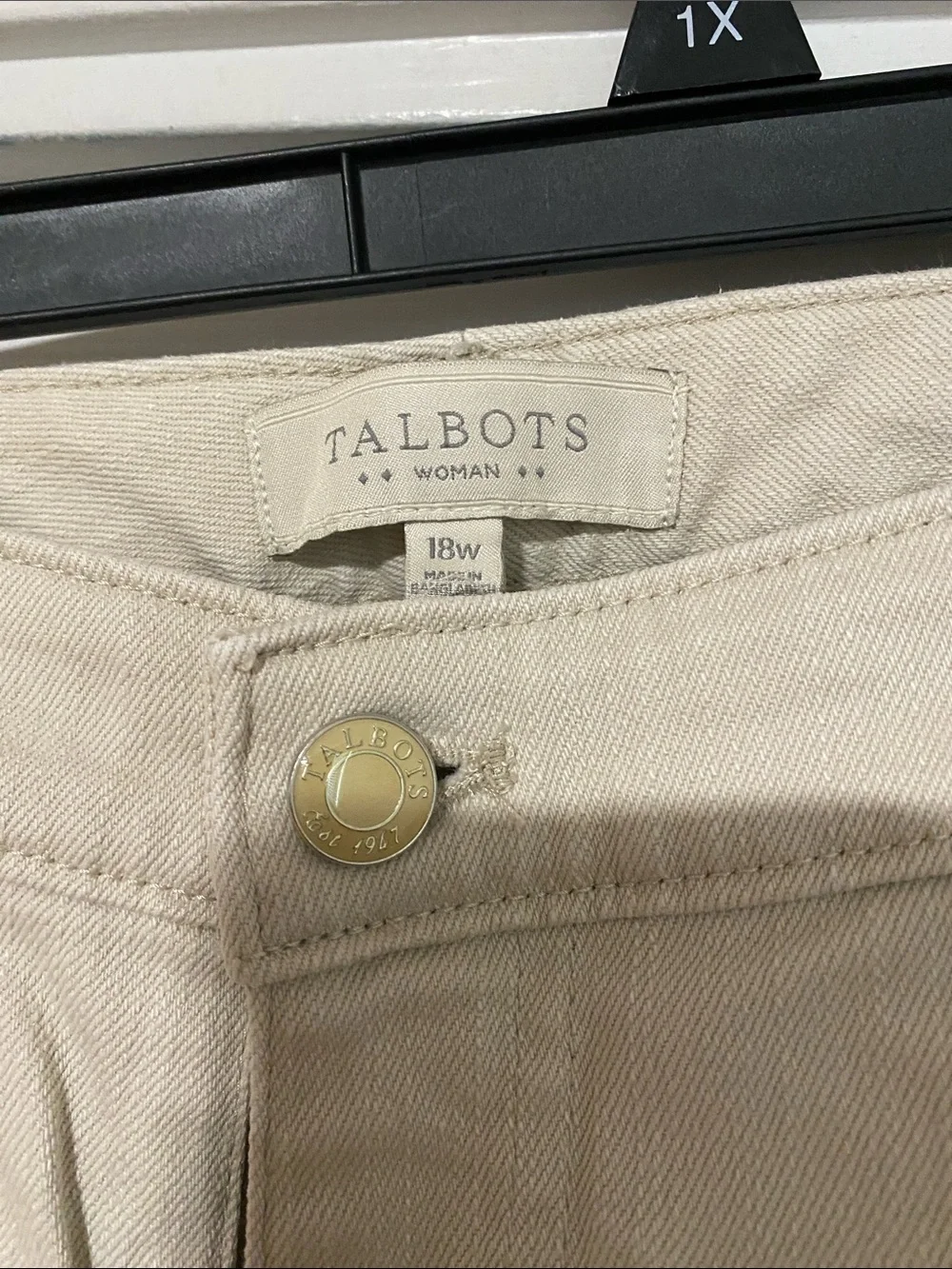 Talbots Women's Beige/Tan High-Rise Pants - Picture 2 of 4